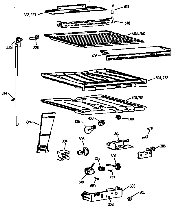 Compartment separator parts