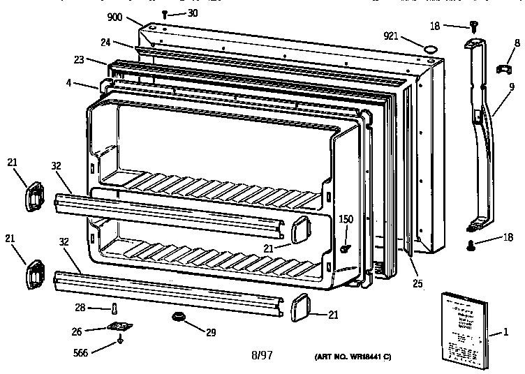 FREEZER DOOR