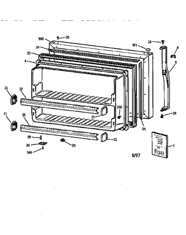 Freezer door