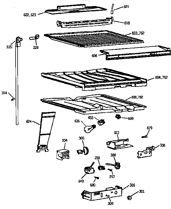 Compartment separator parts