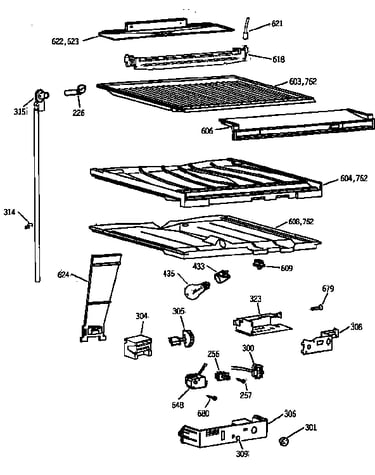 Compartment separator parts