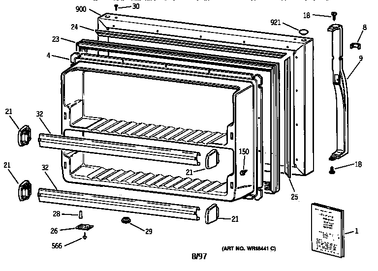 Freezer door