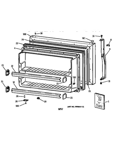 Freezer door