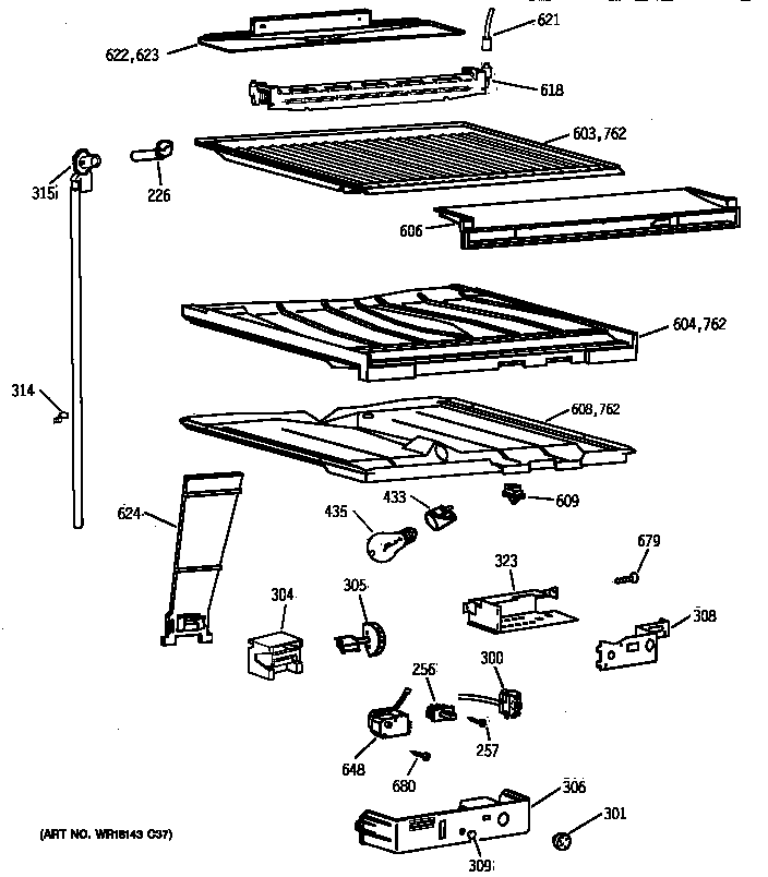 Compartment separator parts