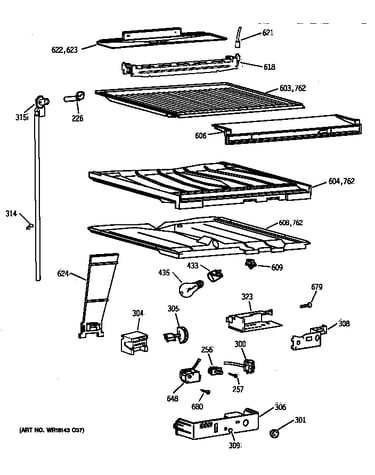 Compartment separator parts