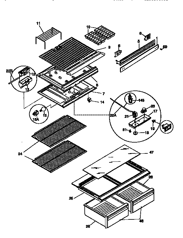 Shelves and accessories