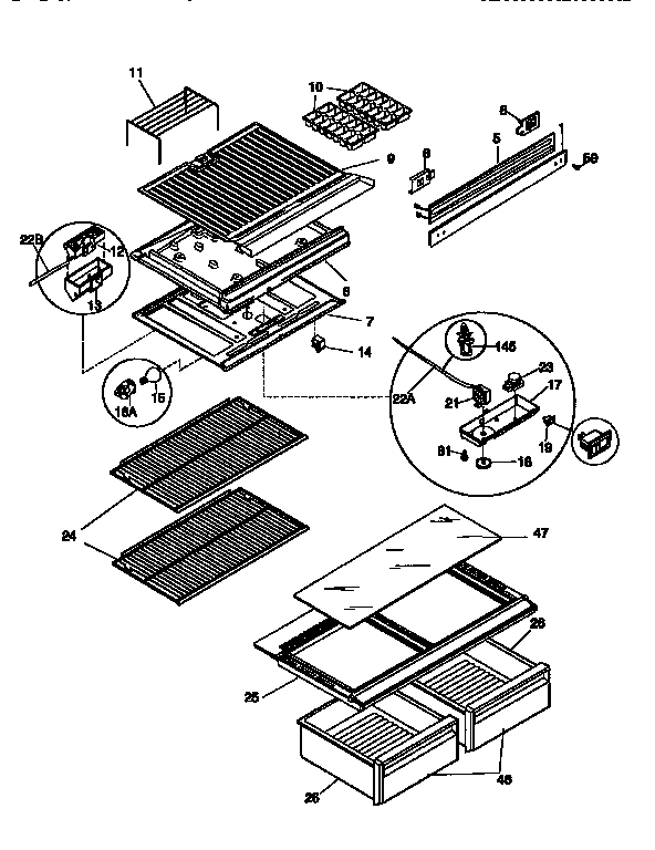 SHELVES AND ACCESSORIES