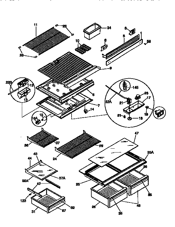 SHELVES AND ACCESSORIES