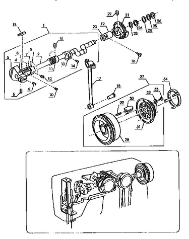Upper shaft assembly