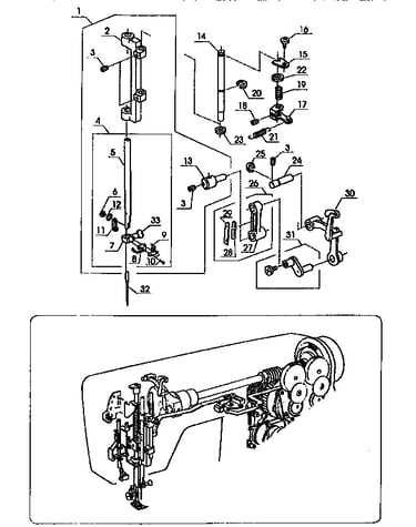 Needle bar crank