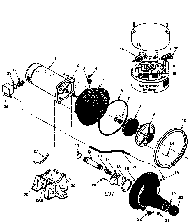 Motor and pump assembly