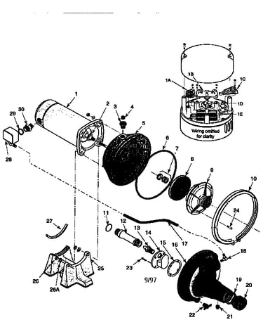 Motor and pump assembly