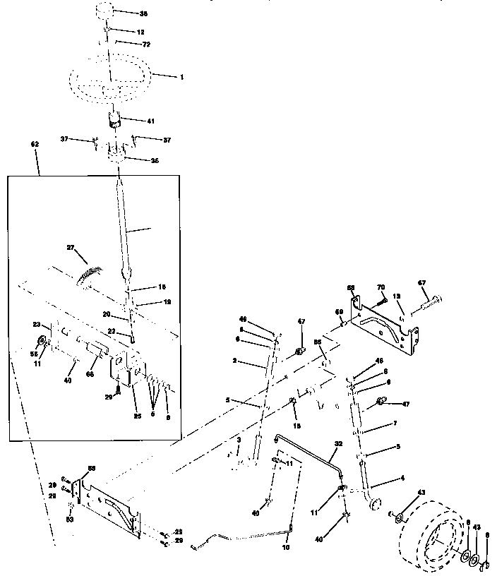 Steering and front axle