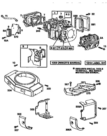 Cylinder assembly and blower housing