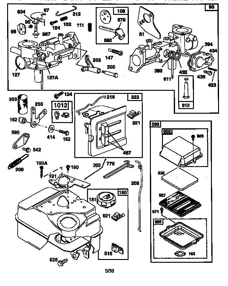 BEKUWA11冊 Official Briggs & Stratton 137202-1117-E1 lawn & garden
