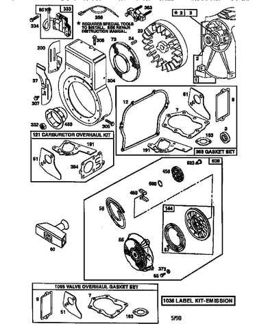 Rewind starter and flywheel assembly