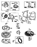 Flywheel assembly and blower housing