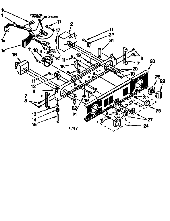 WASHER DRYER CONTROL PANEL