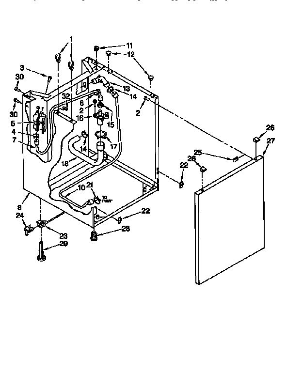 Washer cabinet