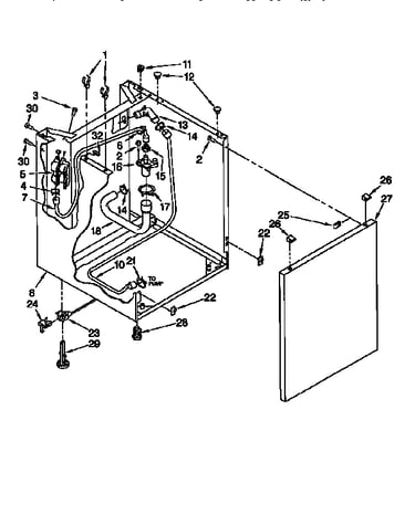 Washer cabinet