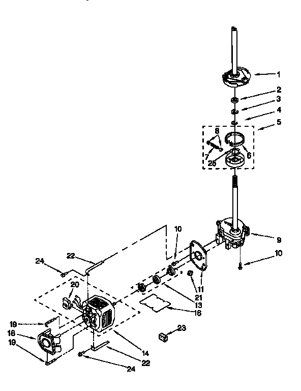 GEARCASE, MOTOR AND PUMP