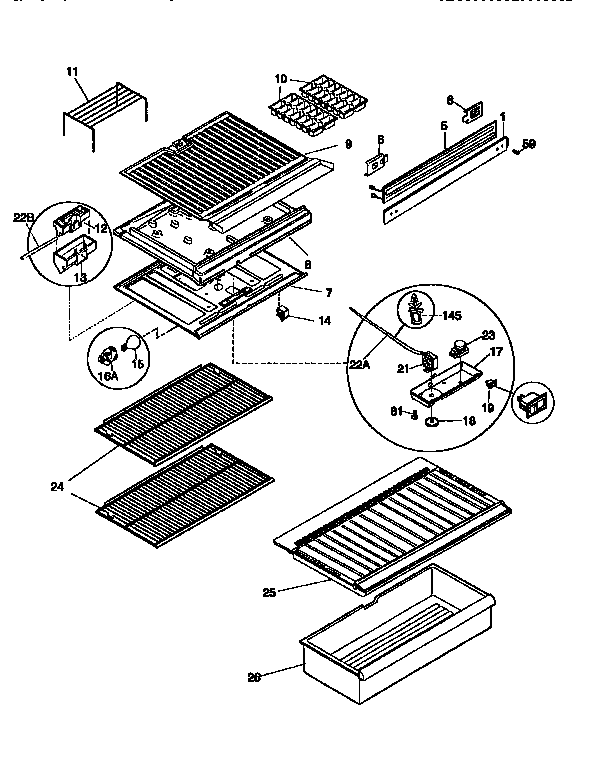 SHELVES AND ACCESSORIES