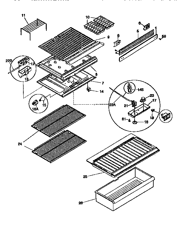 SHELVES AND ACCESSORIES