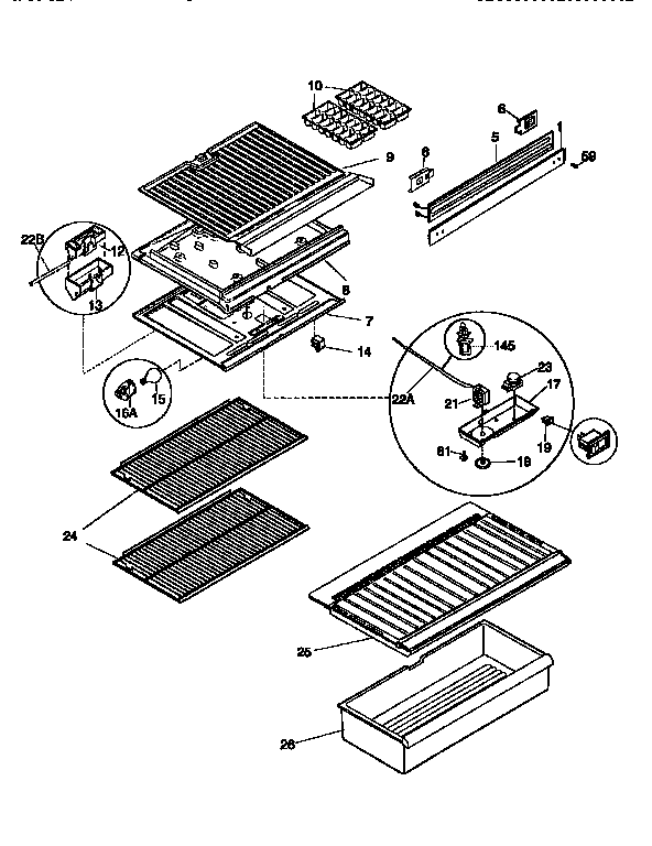 SHELVES AND ACCESSORIES