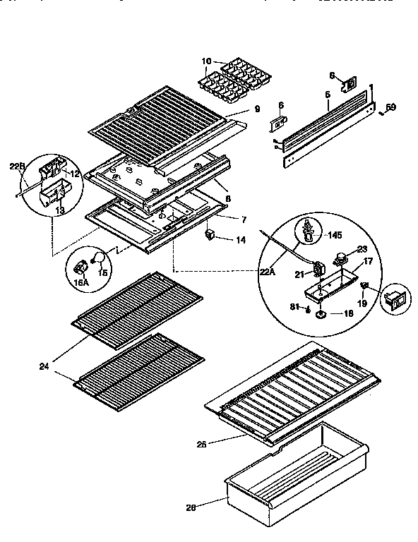 SHELVES AND ACCESSORIES