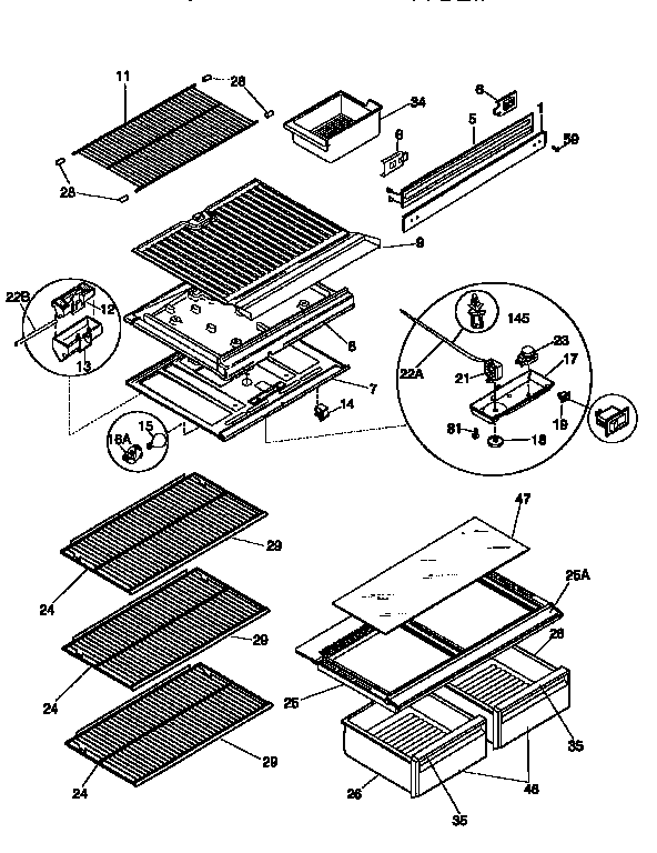 Shelves and accessories
