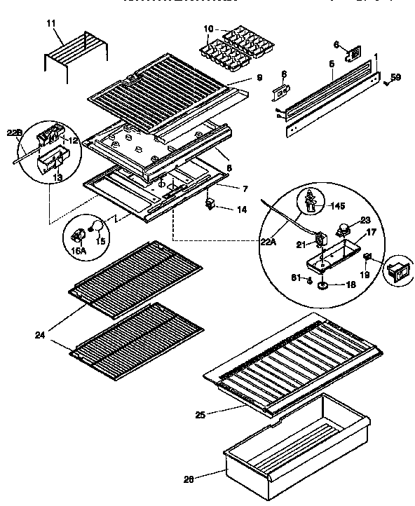 SHELVES AND ACCESSORIES