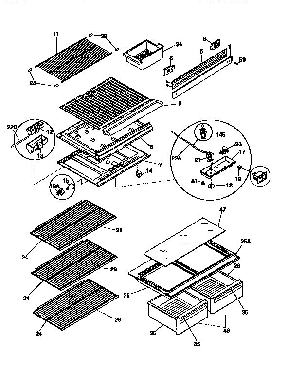 Shelves and accessories