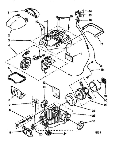 Body, motor and cord reel