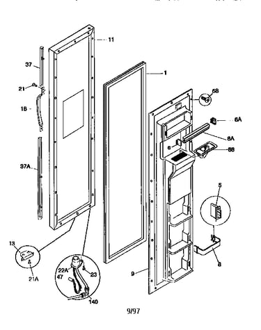 Freezer door