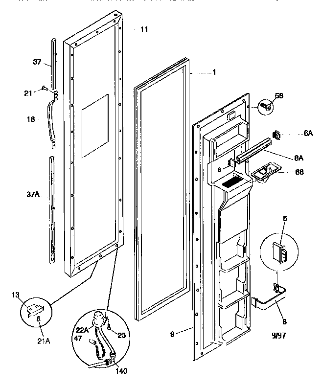 FREEZER DOOR