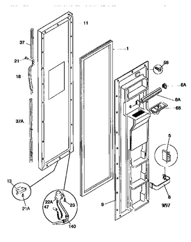 Freezer door