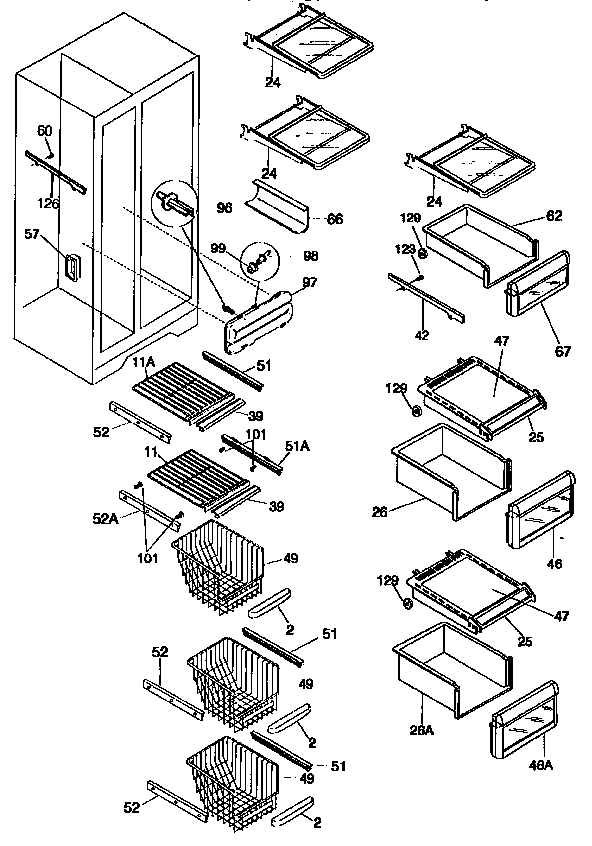 SHELVES AND ACCESSORIES