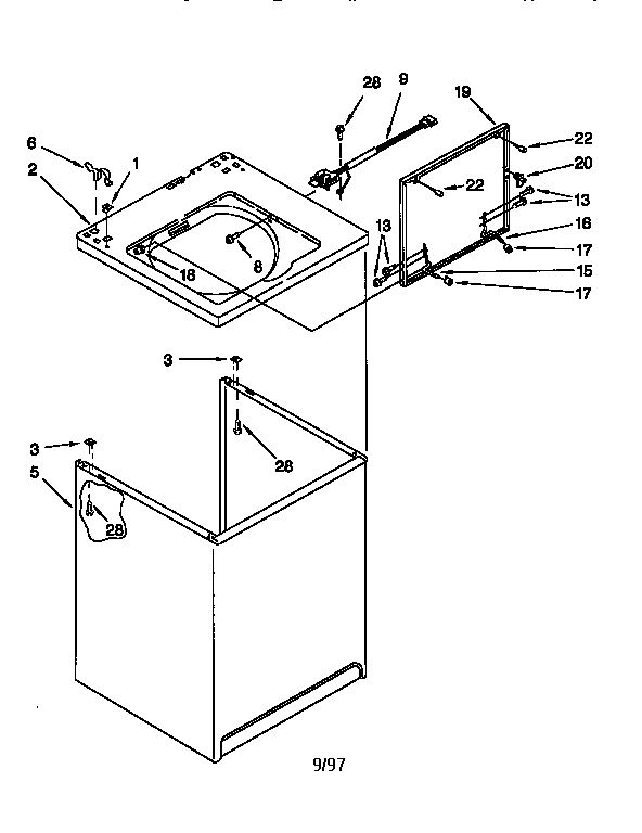 Top and cabinet