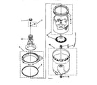 Whirlpool LXR6232EQ0 agitator, basket and tub diagram