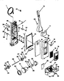 Dust compartment and motor