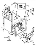 Cabinet, motor,and door