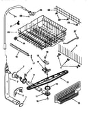 Spray arm and upper rack