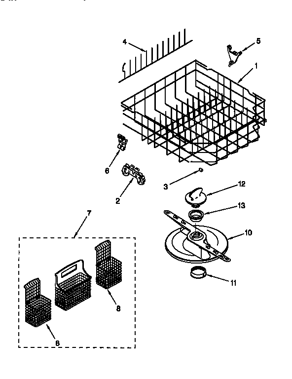 Lower sprayarm and lower rack