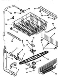 Upper dishrack and water feed
