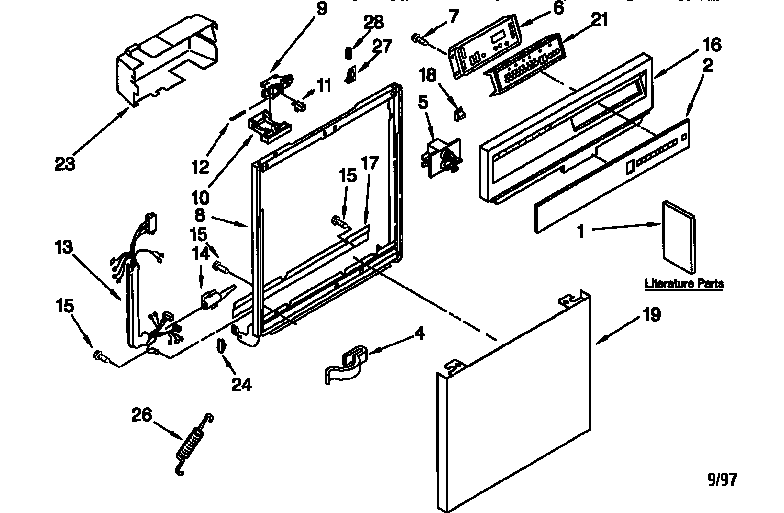 Control panel and outer door