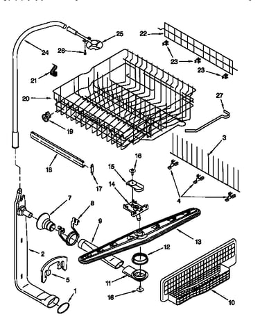 Dishracks and spray arm assembly