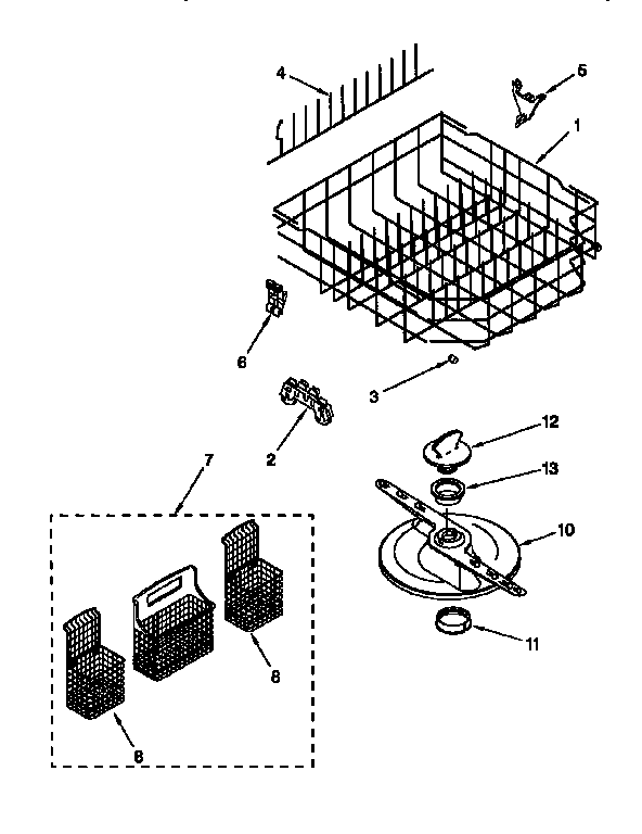 Lower dishrack