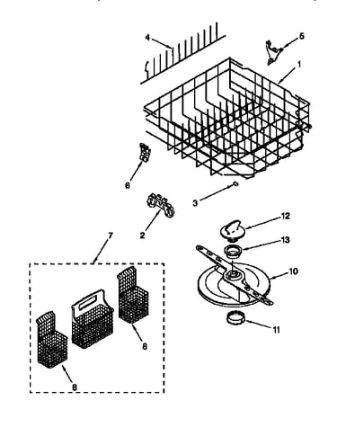 Lower dishrack