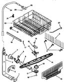 Upper dishrack and water feed