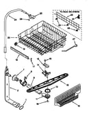 Upper dishrack and water feed